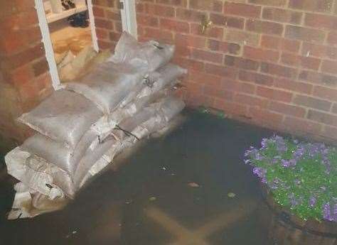 Sandbags prevented water getting into the Sittingbourne home of Agnieszka Sikorska