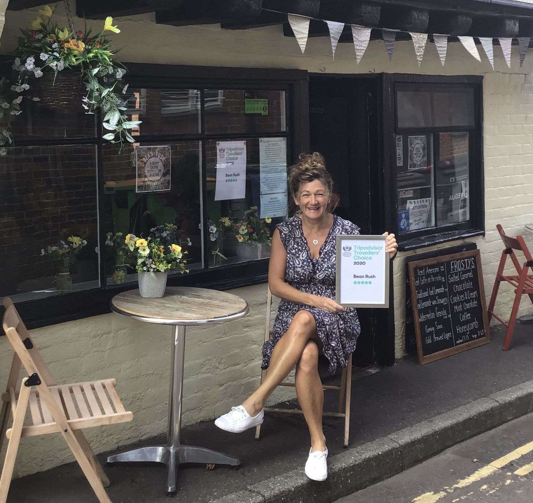 Jenny Lonergan outside her café