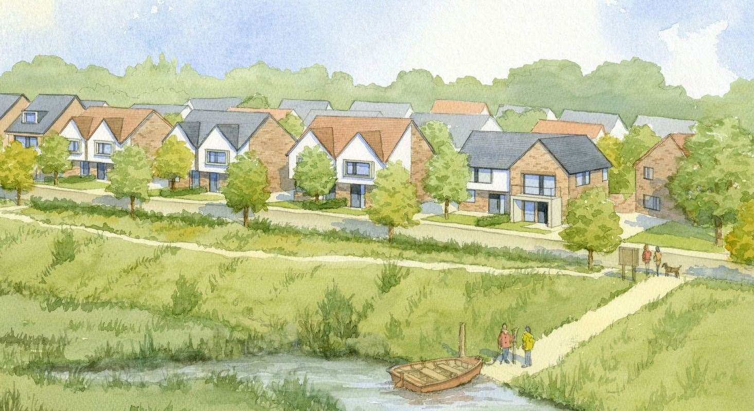 The mix of flats will be a part of a Strood waterfront redevelopment. Picture: Hester Architects