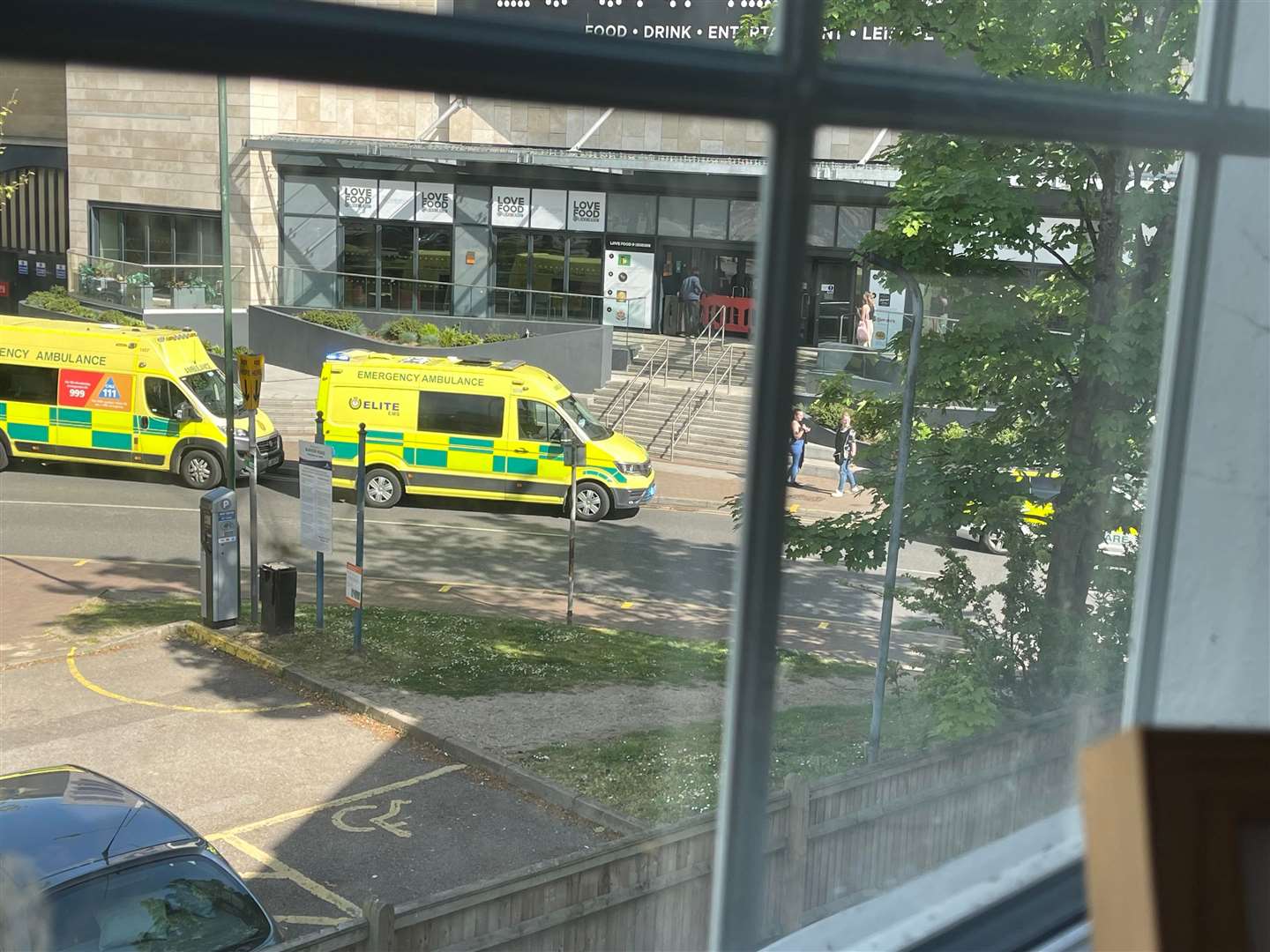 Police cars and ambulances were seen outside Lockmeadow in Maidstone today