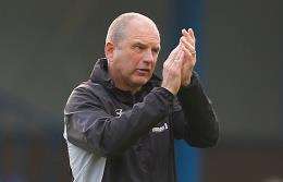 Gills boss Steve Lovell thanks the home fans at the final whistle. Picture: Andy Jones