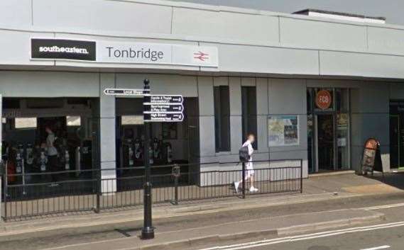 Darren West was stopped near Tonbridge Station by police. Picture: Google Street View