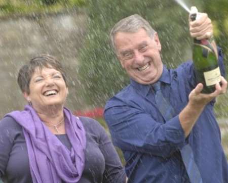 Naturists Margaret Dallard and Brian Tucker are celebrating a lottery win