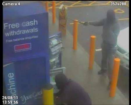 CCTV images of cash machine robbers