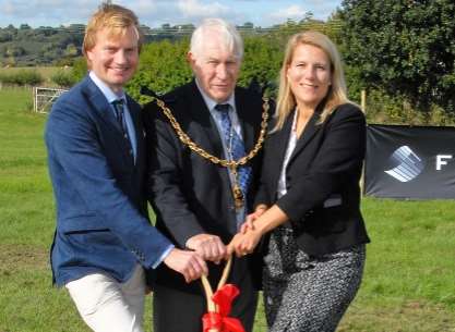 From left, Alan Firmin managing director Michael Firmin, Mayor of Maidstone, Cllr Malcolm Greer and Berry Gardens chief executive Jacqui Green