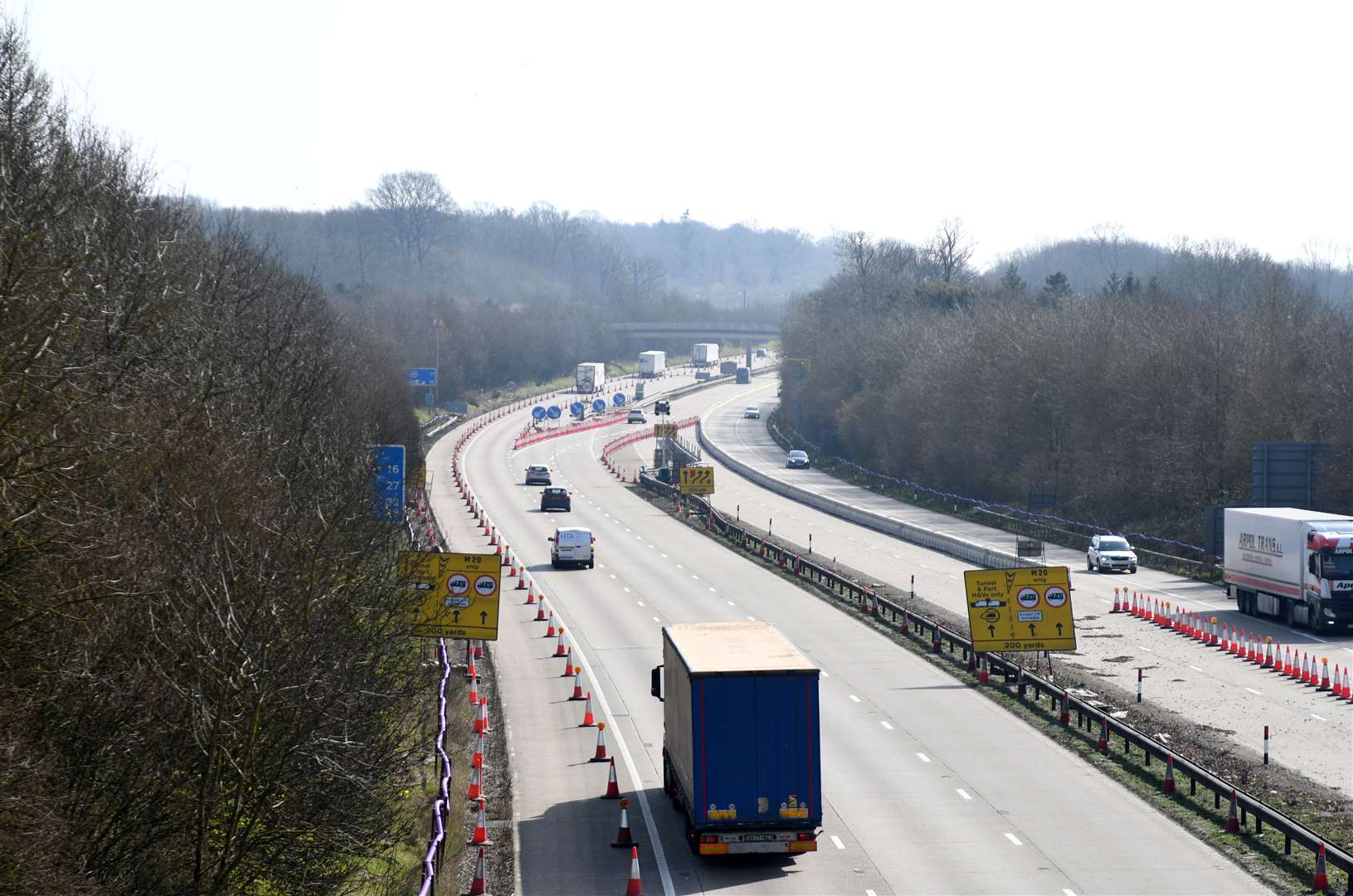 Operation Brock is in place on the M20 motorway. Picture: Barry Goodwin