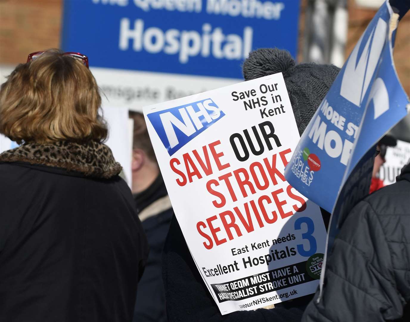 Protest to save QEQM's Stroke service. Picture: Tony Flashman