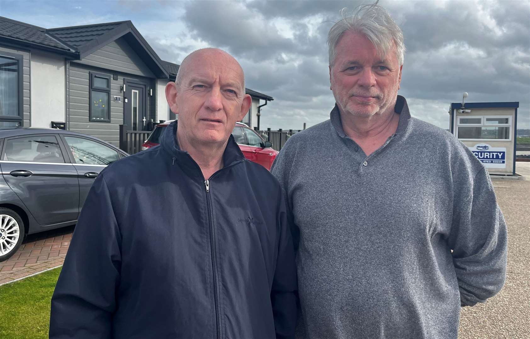 Resident James Holloway and site owner Denis Swann have been fighting the order at Port Werburgh Marina