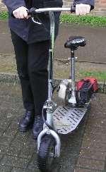 The mini-scooter confiscated by officers