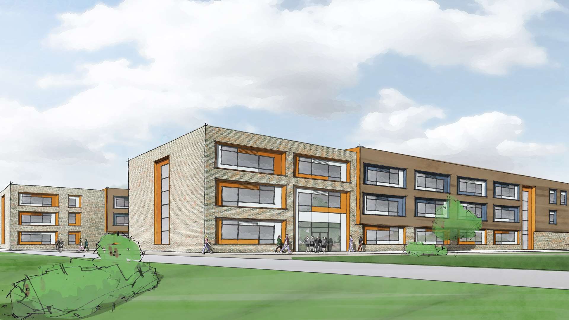 An artists' impression of the Maidstone School of Science and Technology