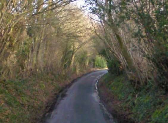 The crash happened in Fairman's Lane, Brenchley. Picture: Google.