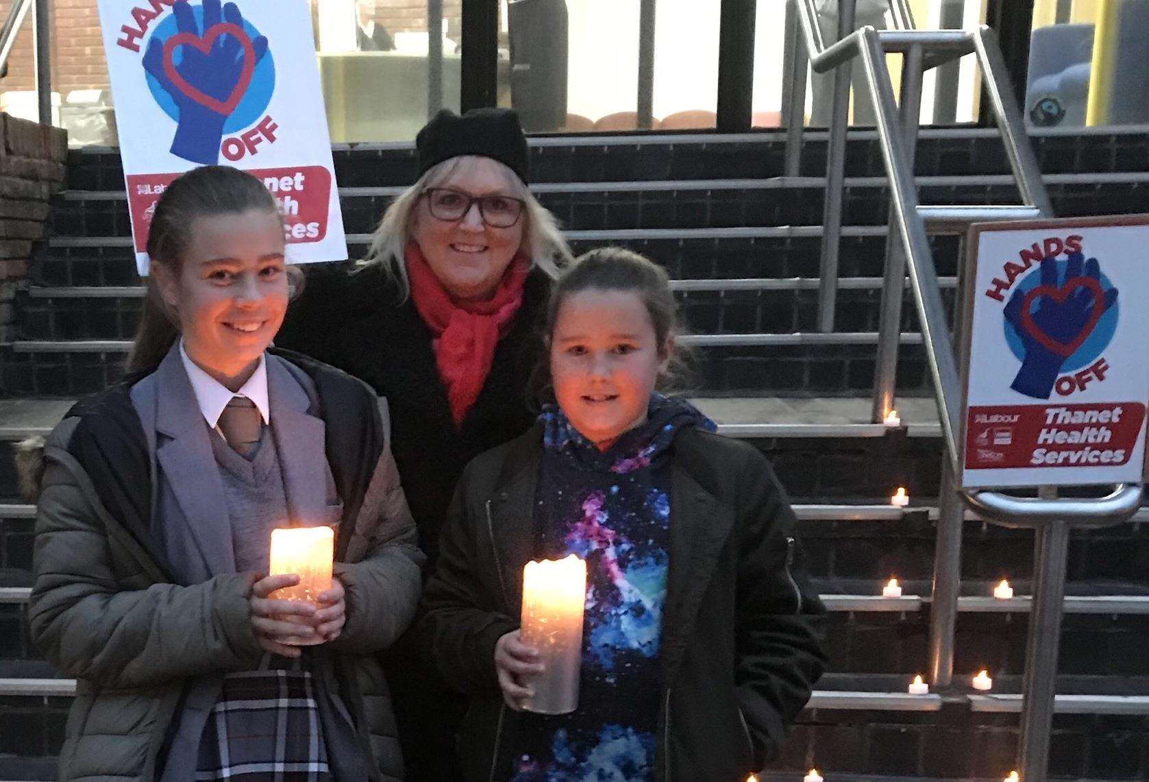 Supporters at the vigil, with Cllr Karen Constantine (centre) (5585854)
