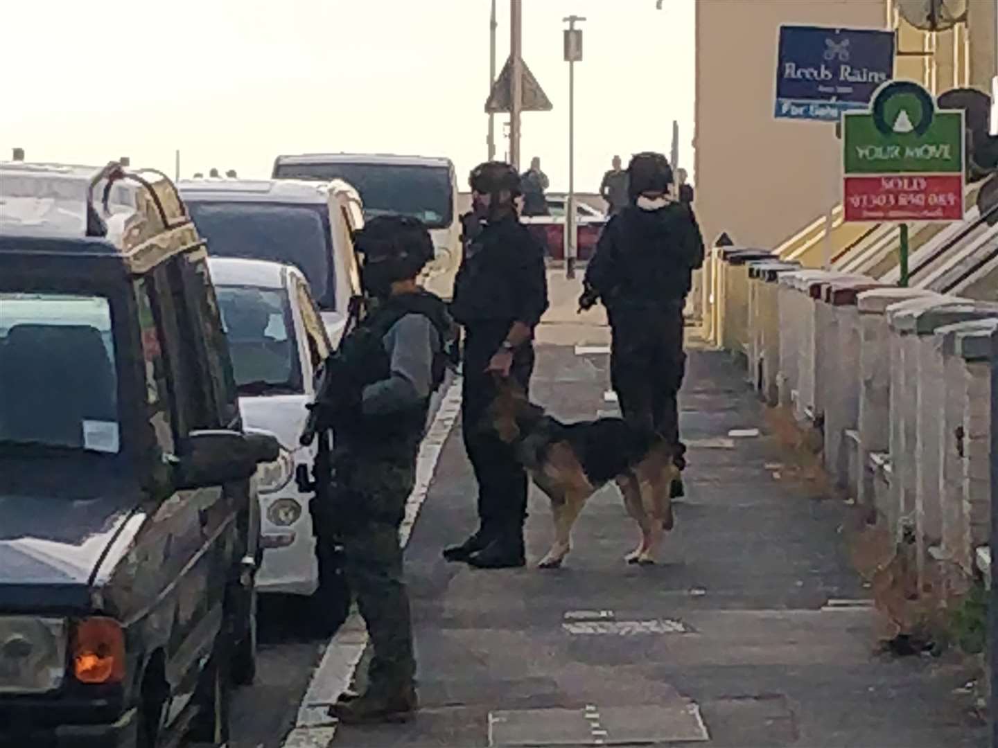 Armed police in Marine Terrace Picture: Dan Desborough (4916320)