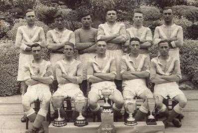 Bevans Works (Northfleet), Kent Junior Cup A winners in 1935. The only team to win the trophy for three successive seasons