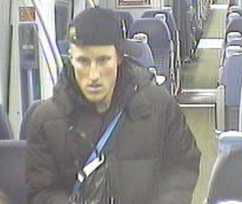 Police officers are keen to speak to this man. Picture: British Transport Police