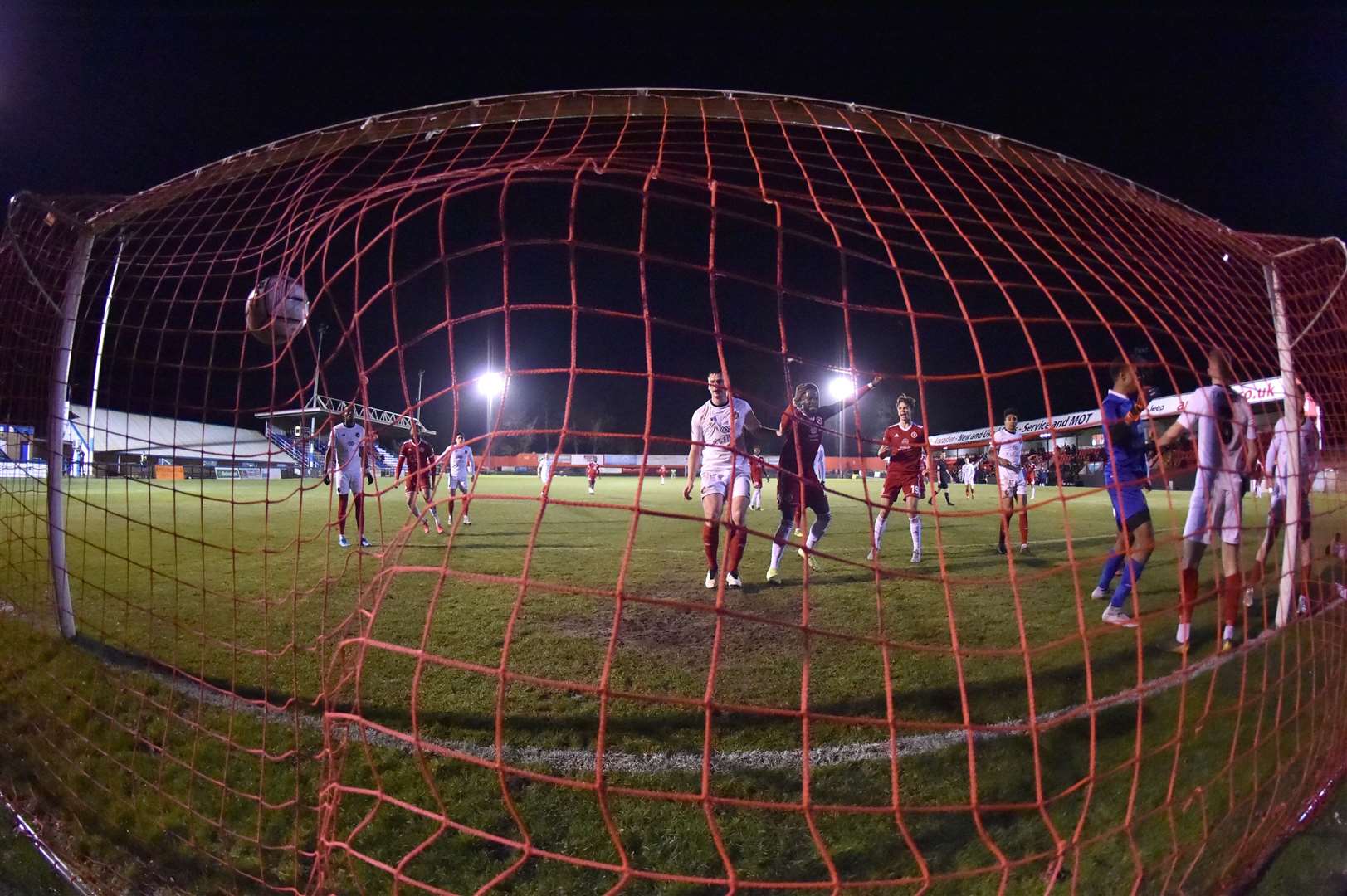 Dipo Akinyemi puts Welling 2-1 ahead. Picture: Keith Gillard