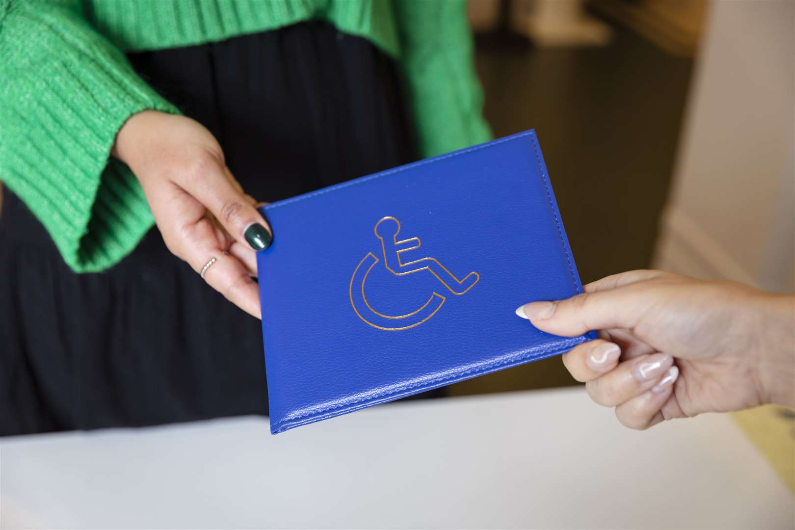 A blue badge is among the forms of ID on the accepted list. Image: Electoral Commission.