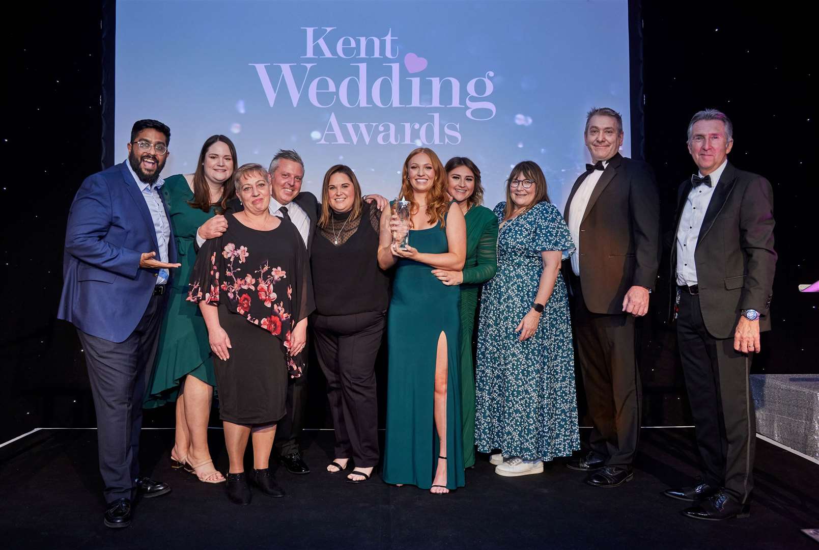 The team collected their trophy at the Kent Wedding Awards. Picture: BaxterStorey