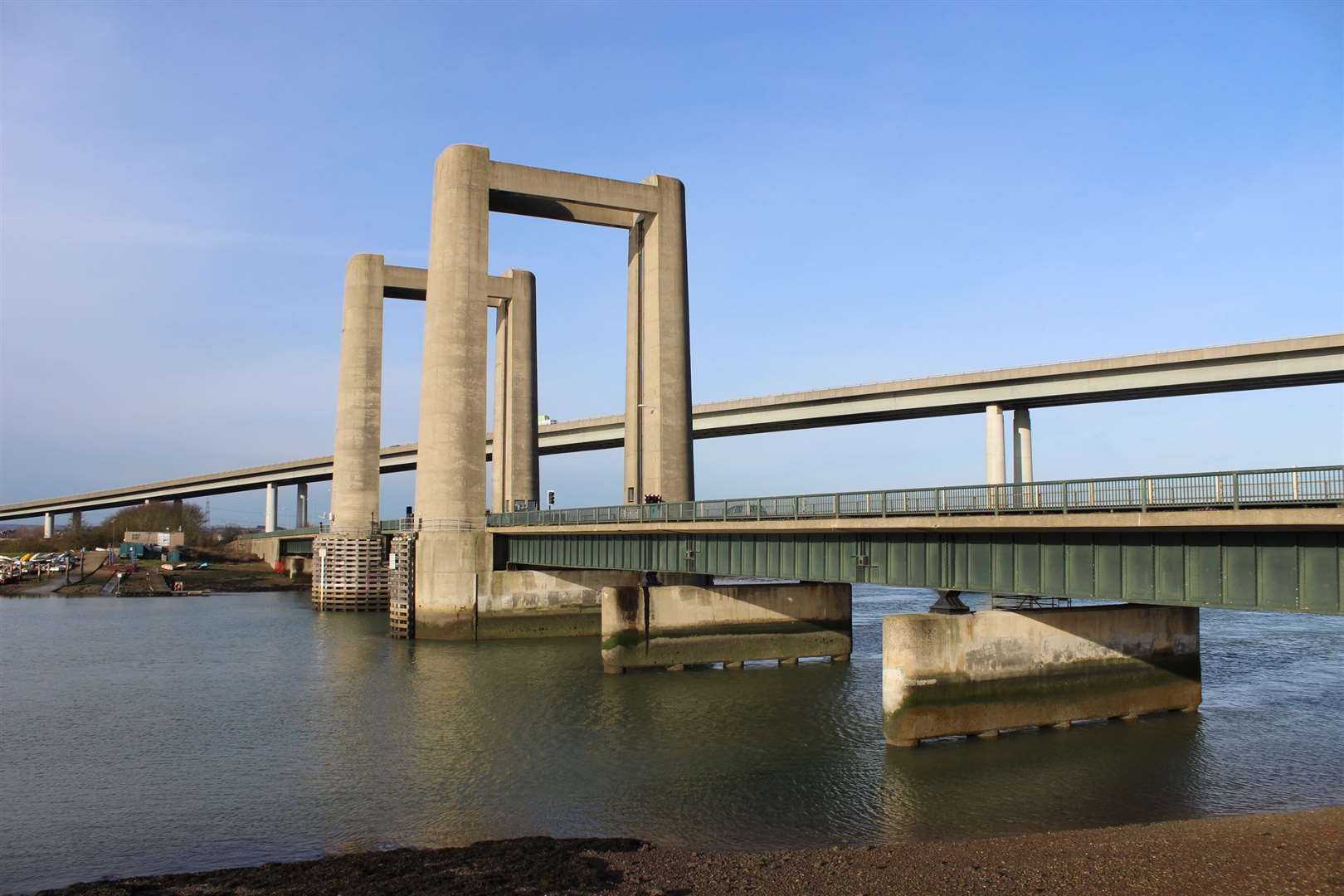 The Sheppey Crossing. Stock image