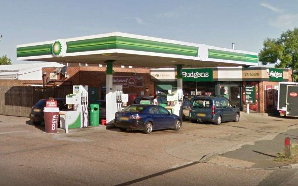 A man was held at knifepoint while withdrawing cash from the Brookfield Road BP Garage in Ashford