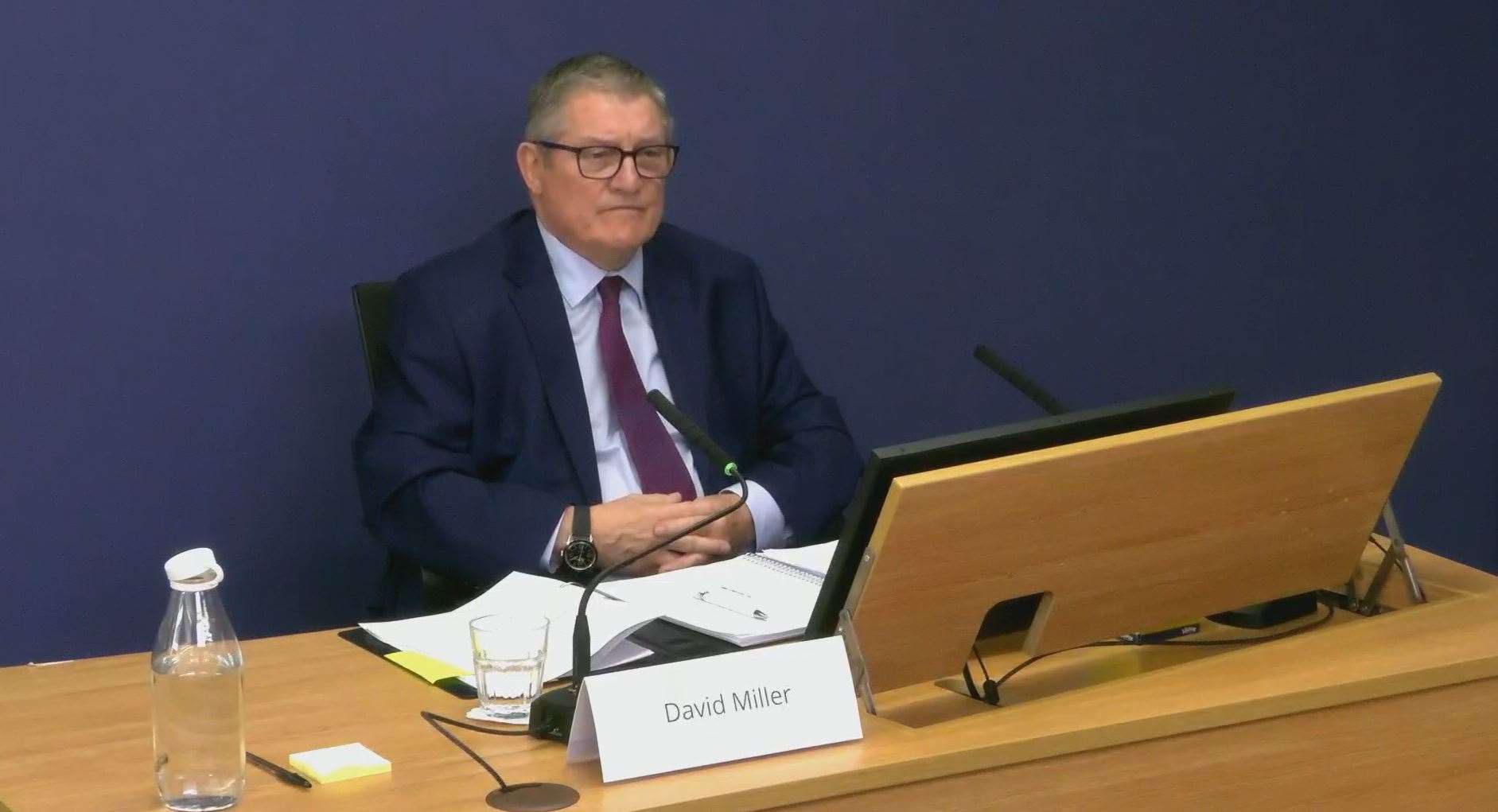 David Miller denied saying the words during his evidence to the inquiry (Post Office Horizon IT Inquiry/PA)