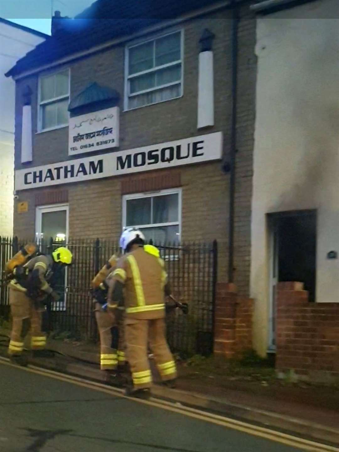 Two engines were sent to a property next to Chatham Mosque. Picture: Rachel Evans
