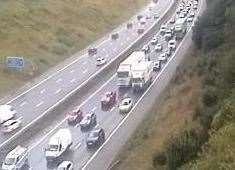 Drivers are facing 11 mile queues on the M25 between Orpington and the Dartford Crossing. Picture: Highways England