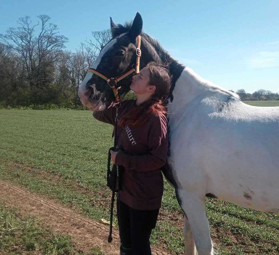 Rosie Buck, 18, and her horse, Fred. Picture: Rosie Buck