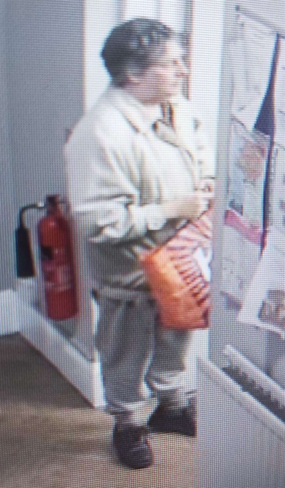 A CCTV image of Robin Hodges on the day he went missing