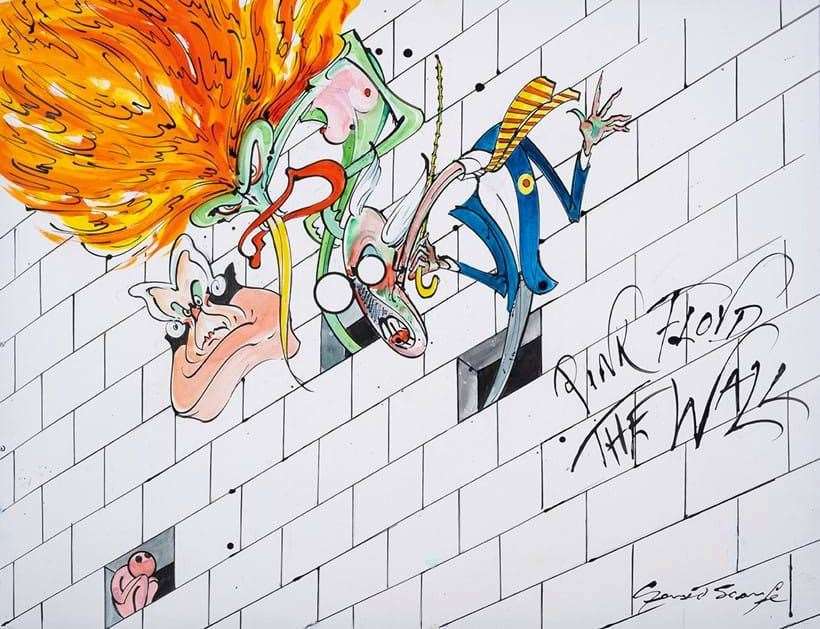 Gerald Scarfe was commissioned to create artwork for Pink Floyd's album The Wall. Picture: Forum Auctions