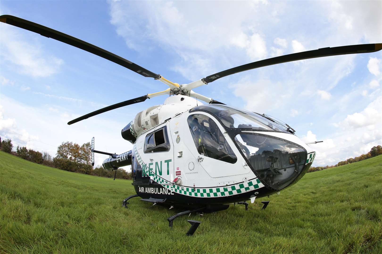 Air Ambulance lands at the new site