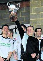 Dartford FC trophy celebrations at Princes Park