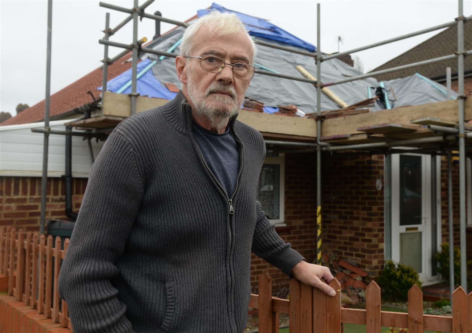 Malcolm Bishop is being helped by the genuine company to help replace the roof after swindlers ripped him off and left his home open to the elements