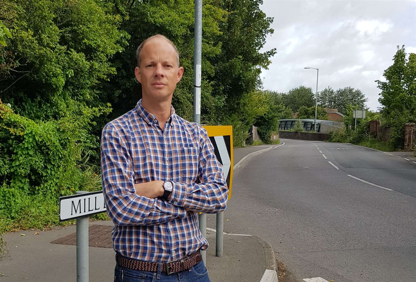 Herne Bay councillor Dan Watkins stood where the new crossing is likely to be
