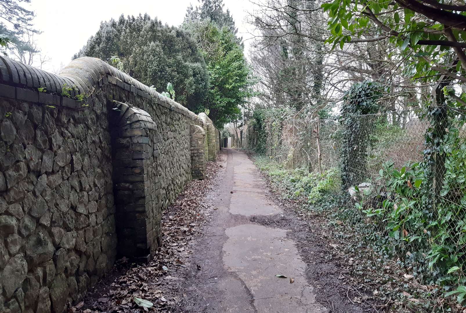 This path runs next to the site, linking Heathfield Road with Lower Queens Road