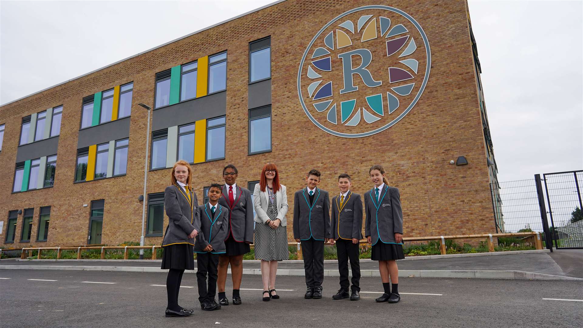 The first children to attend Leigh Academy Rainham have started along with teachers led by princial Alex Millward. Picture: Brandon Baily/Leigh Academy Trust