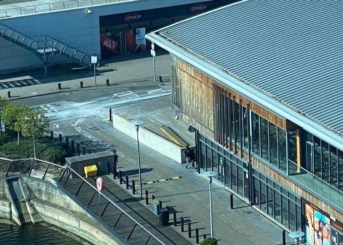 Armed police were called to Chatham Dockside after reports a gun had been fired