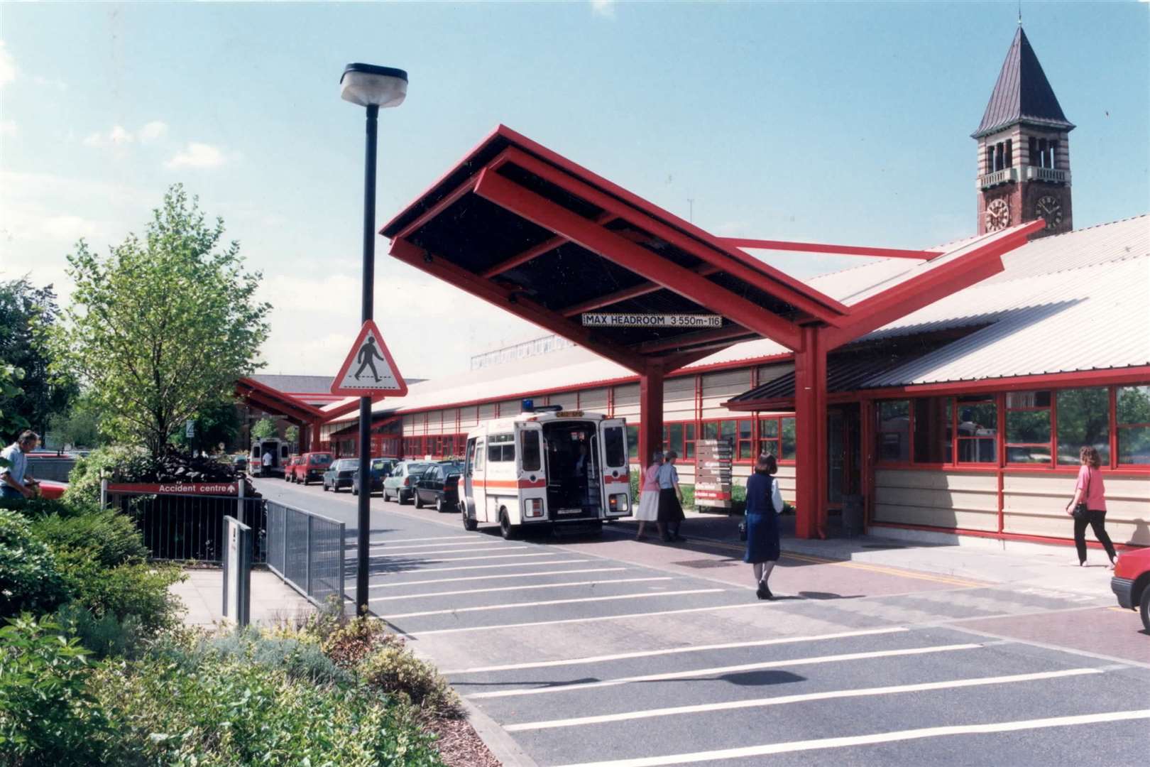 The new entrance at Medway Hospital in 1993 – it's still there today
