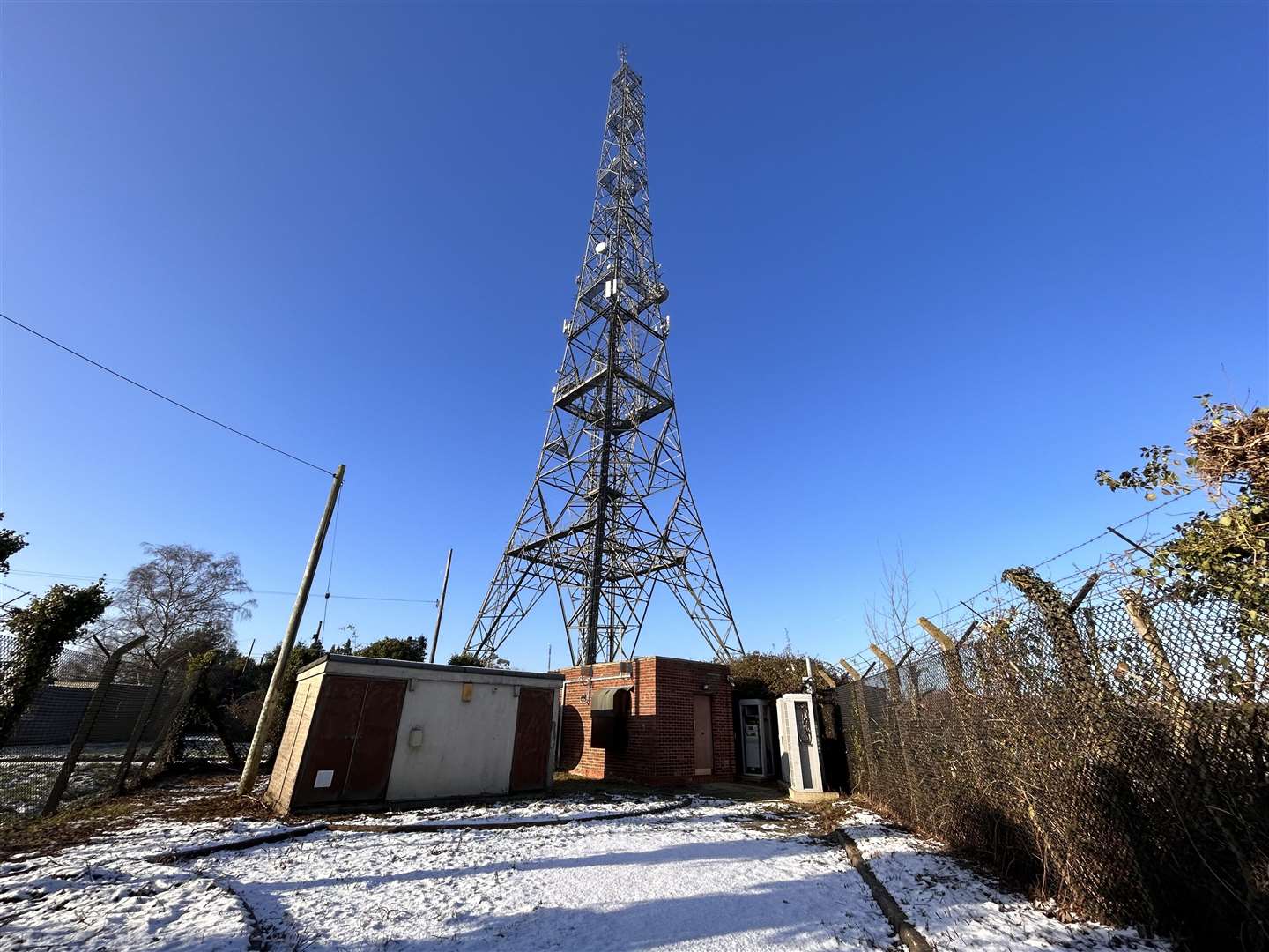 The former RAF mast in Courtenay Road, Dunkirk