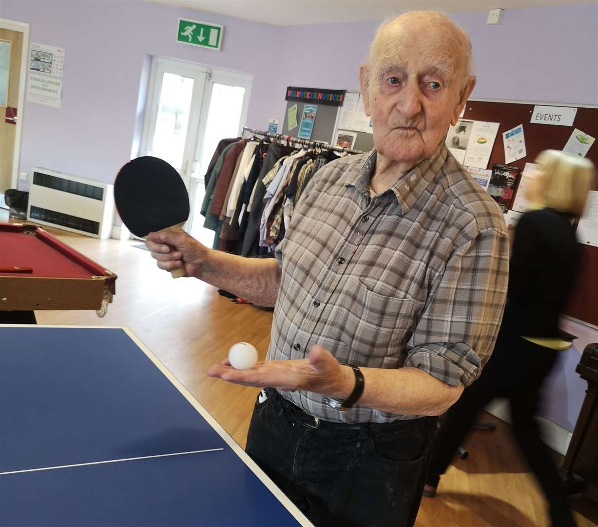 Arthur says playing table tennis is good exercise for his brain