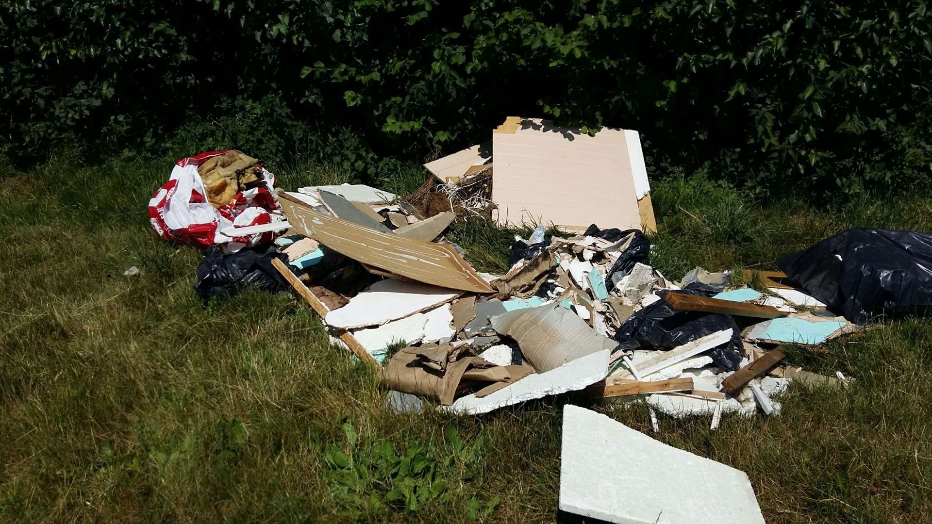 Loft insulation, debris and household waste was dumped in Provender Lane, Norton (7671370)