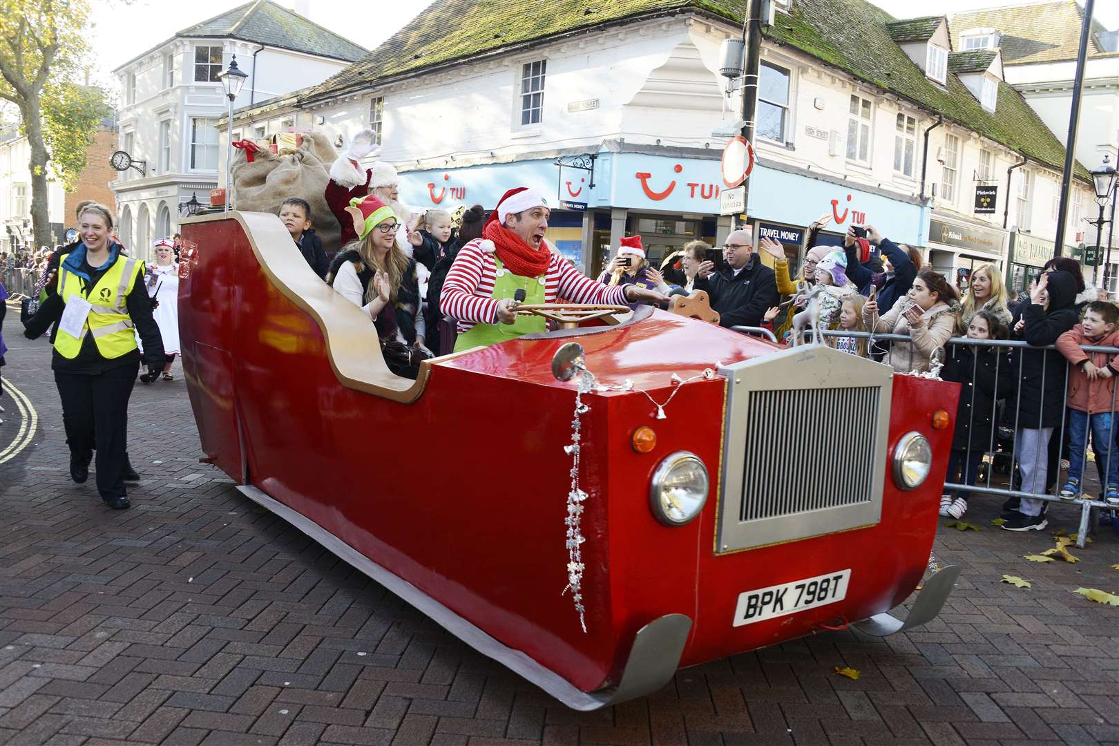 Santa arrives in Ashford last year