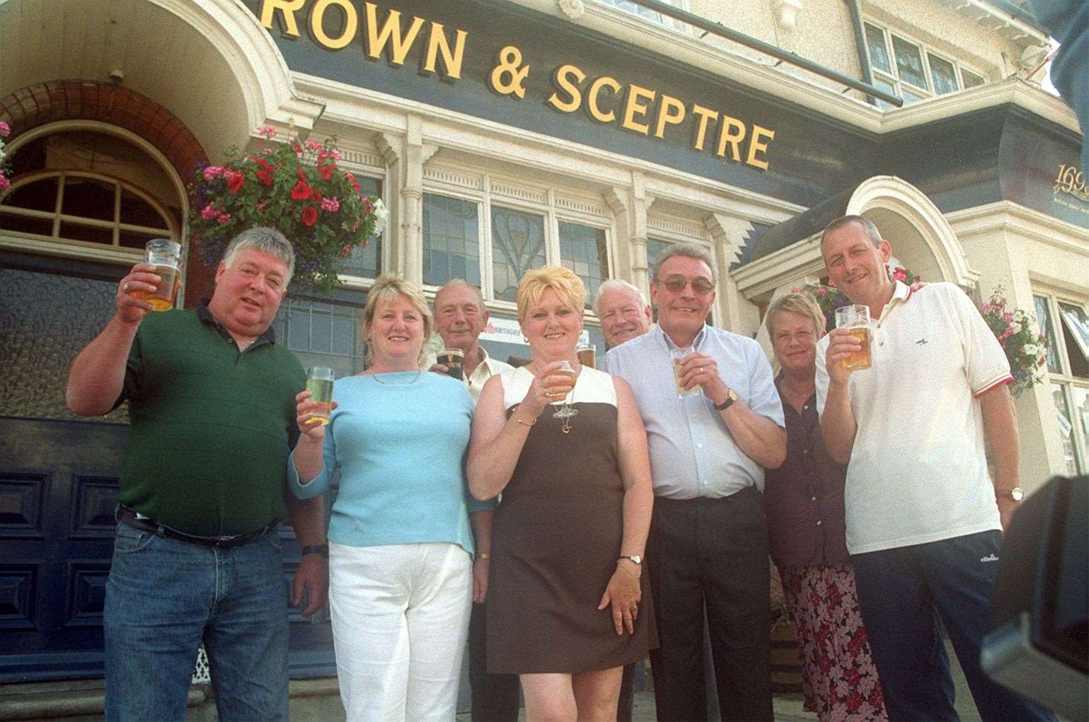 Staff celebrated the 100th anniversary of the Crown and Sceptre pub in Dover in July 2002. Twenty years on, the pub is still going strong