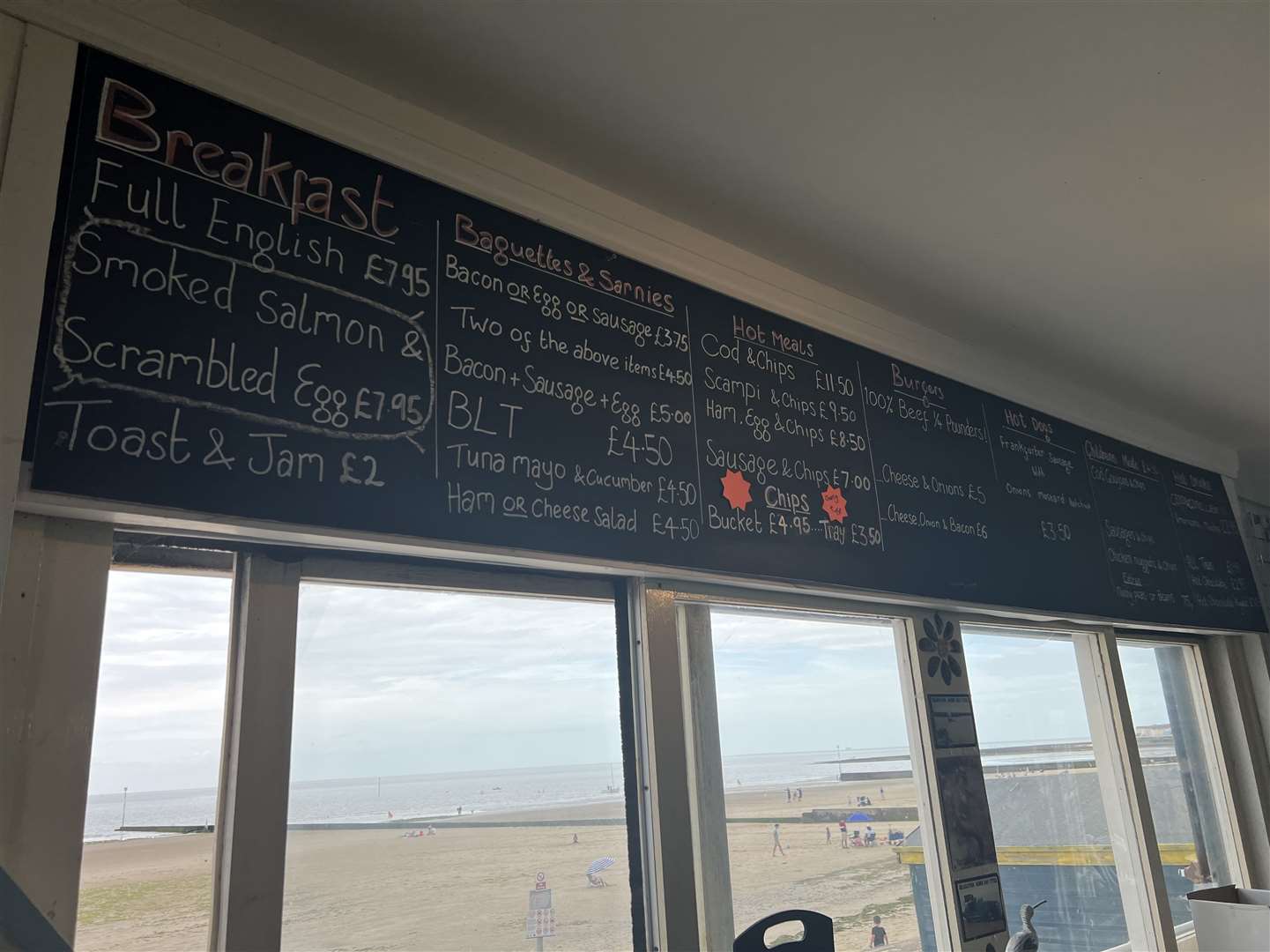 Take your pick from the menu - or just enjoy the view