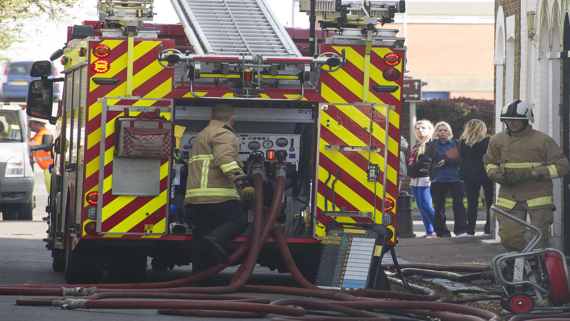 Fire crews were called to the scene. Library image.