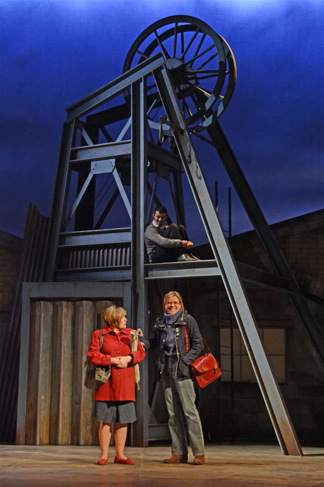 Gilly Tompkins as Vera, Helen Kay as Rita and Luke Adamson as Shane in Brassed Off. Picture: Nobby Clark