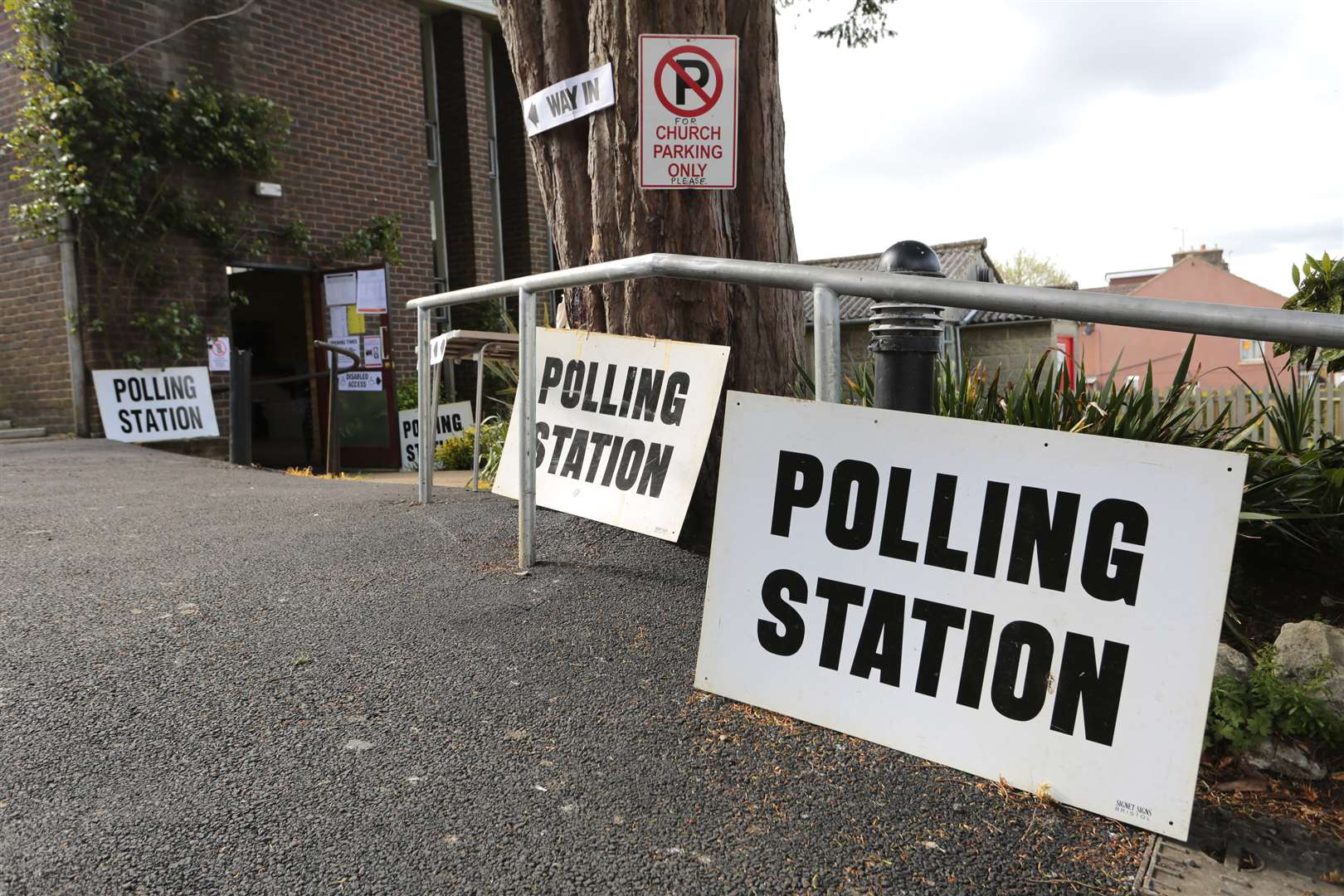 A polling station in Maidstone