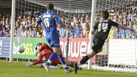 Luke Rooney goes close for Gills at AFC Wimbledon