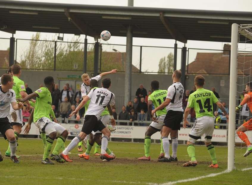 Dartford put the Forest Green defence under pressure Picture: Steve Crispe