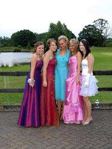 Sittingbourne Community College Prom at The Weald of Kent Golf Club, Headcorn From Left: Charni Gruber, Laura Oswell, Chloe Field, Josie Street, Shanice Couchman,